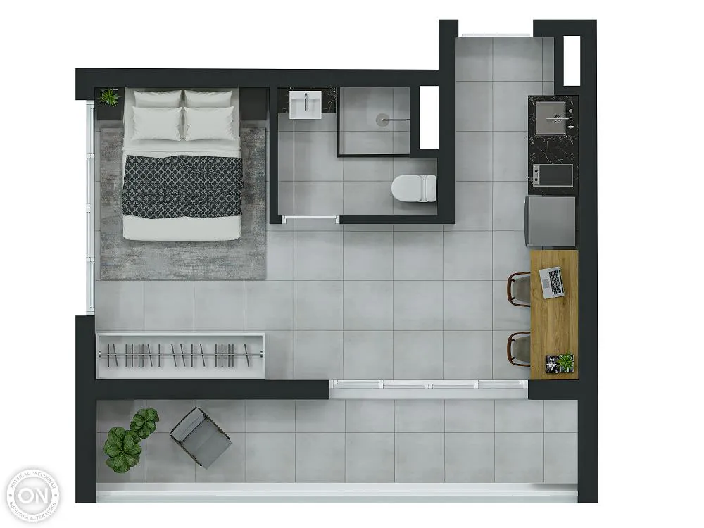 Apartamento, 1 quarto, 17 m² - Foto 1