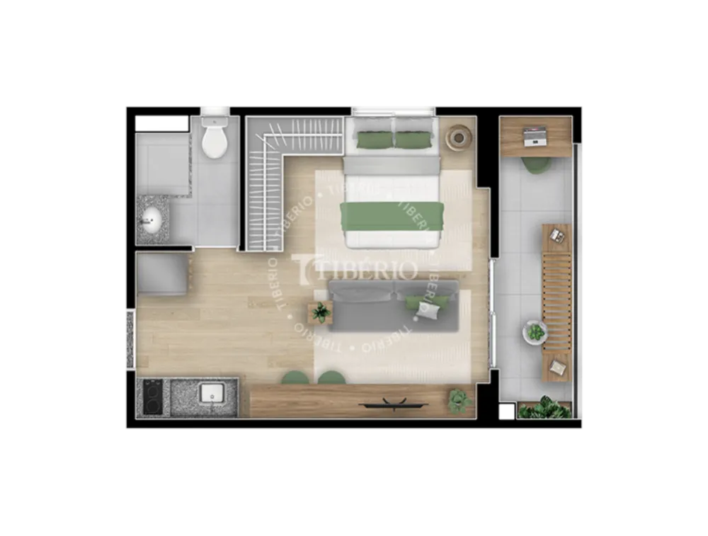 Apartamento, 1 quarto, 27 m² - Foto 2