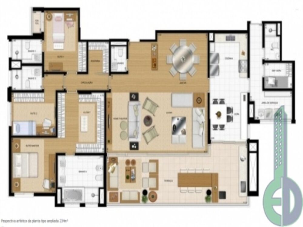 Apartamento, 4 quartos, 234 m² - Foto 6