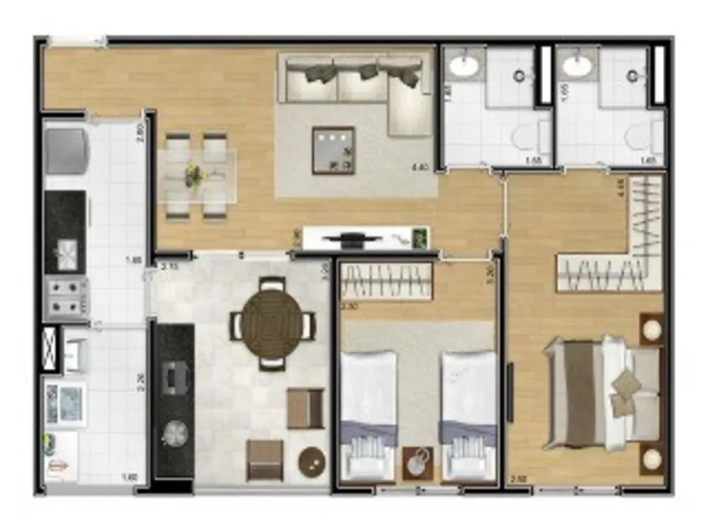 Apartamento, 2 quartos, 65 m² - Foto 7