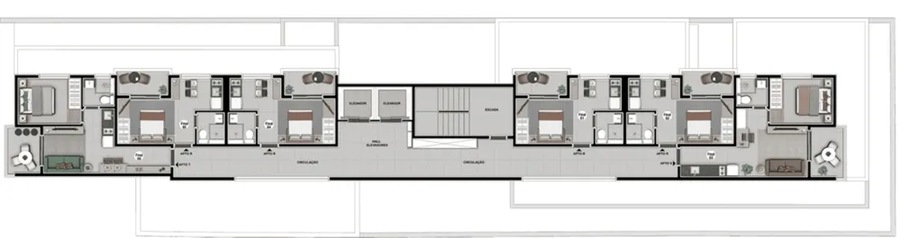 Apartamento, 1 quarto, 34 m² - Foto 1