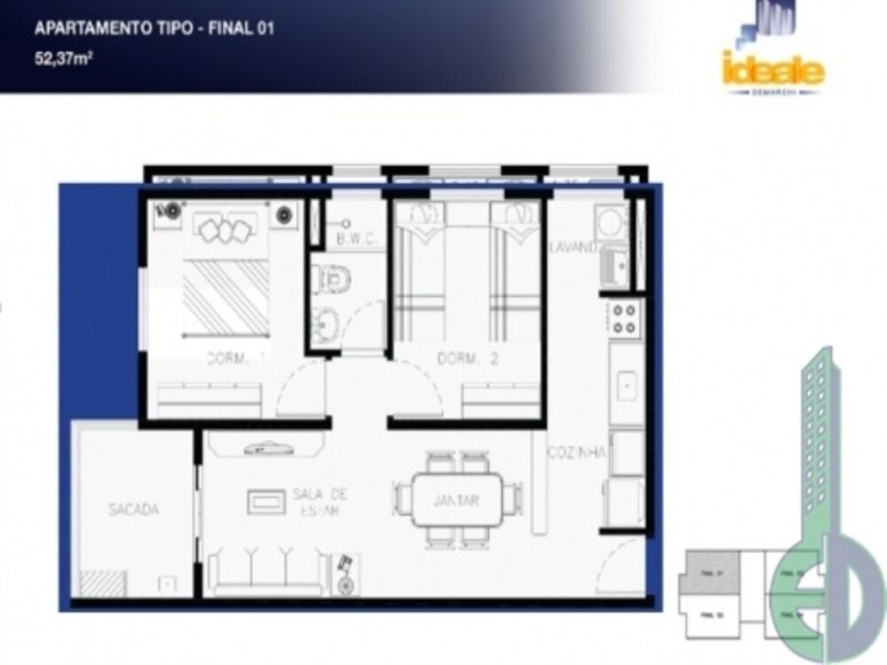 Apartamento, 2 quartos, 52 m² - Foto 5