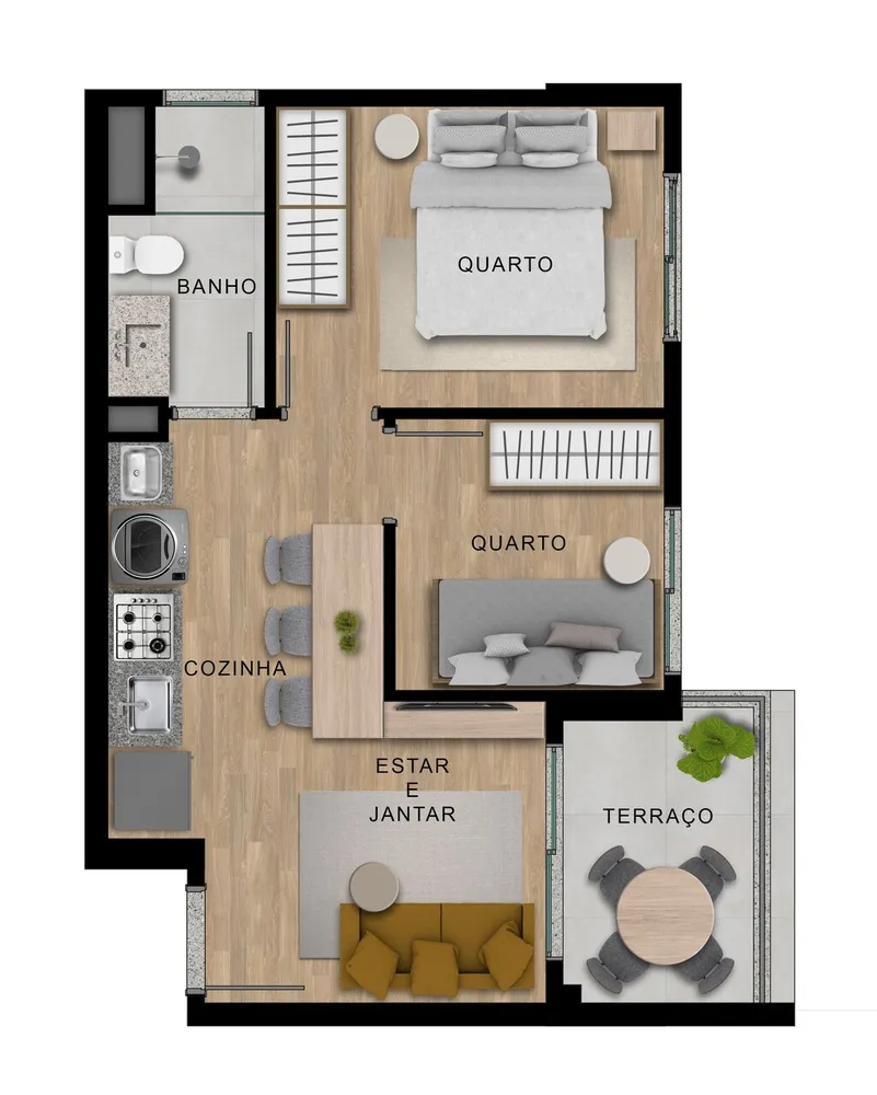 Apartamento, 2 quartos, 41 m² - Foto 8