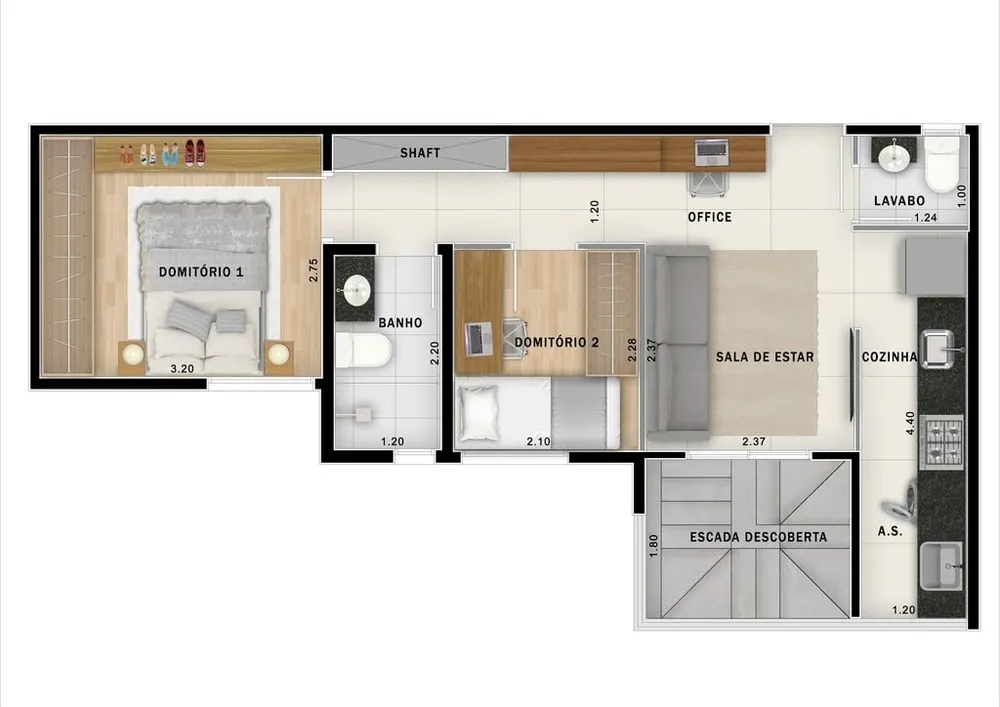 Apartamento, 2 quartos, 50 m² - Foto 6