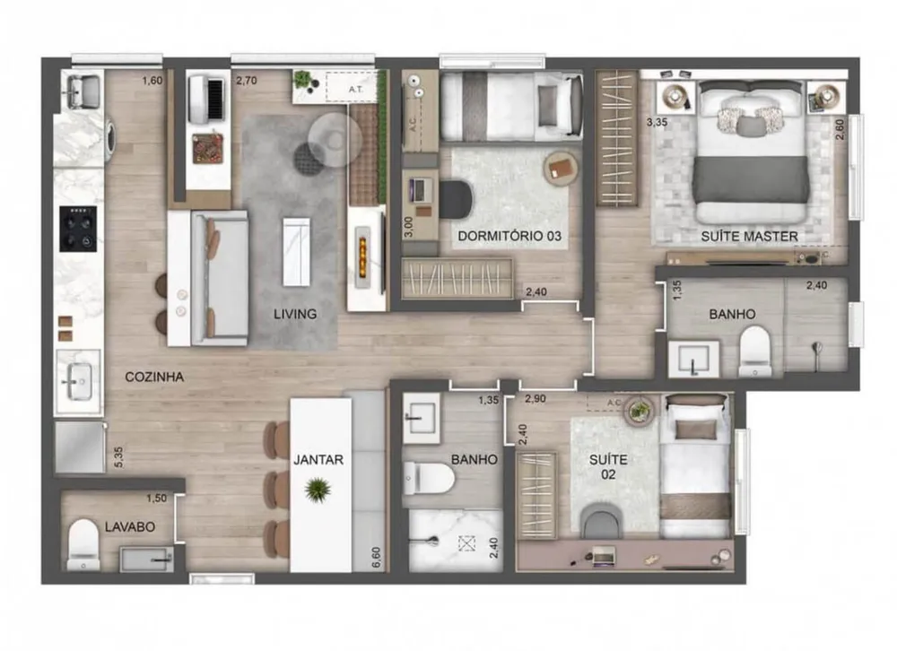 Apartamento, 2 quartos, 70 m² - Foto 18