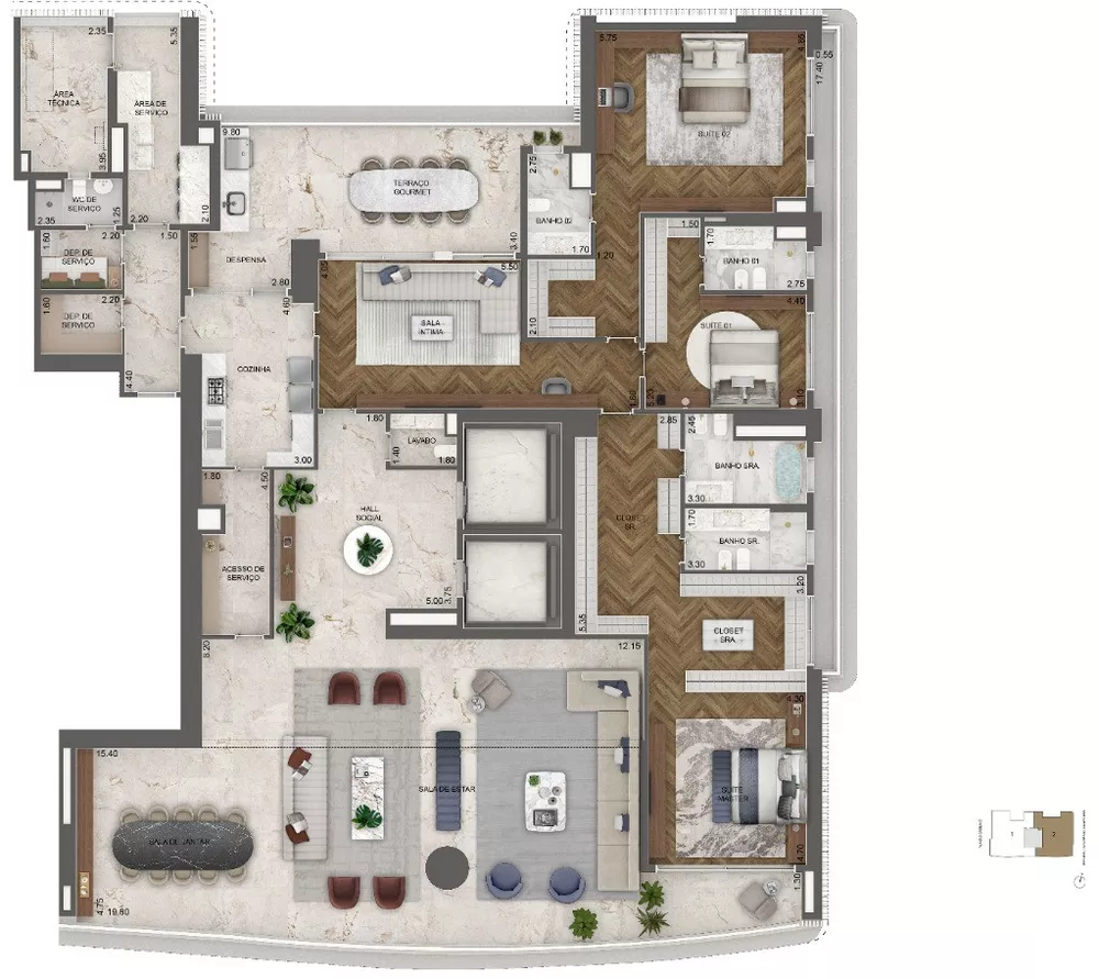 Cobertura à venda com 4 quartos, 695m² - Foto 3