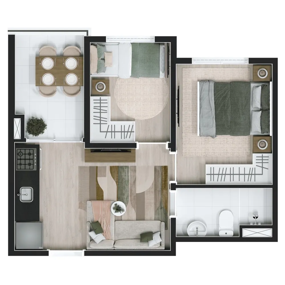 Apartamento, 2 quartos, 34 m² - Foto 7