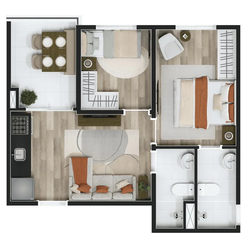 Apartamento, 2 quartos, 34 m² - Foto 8