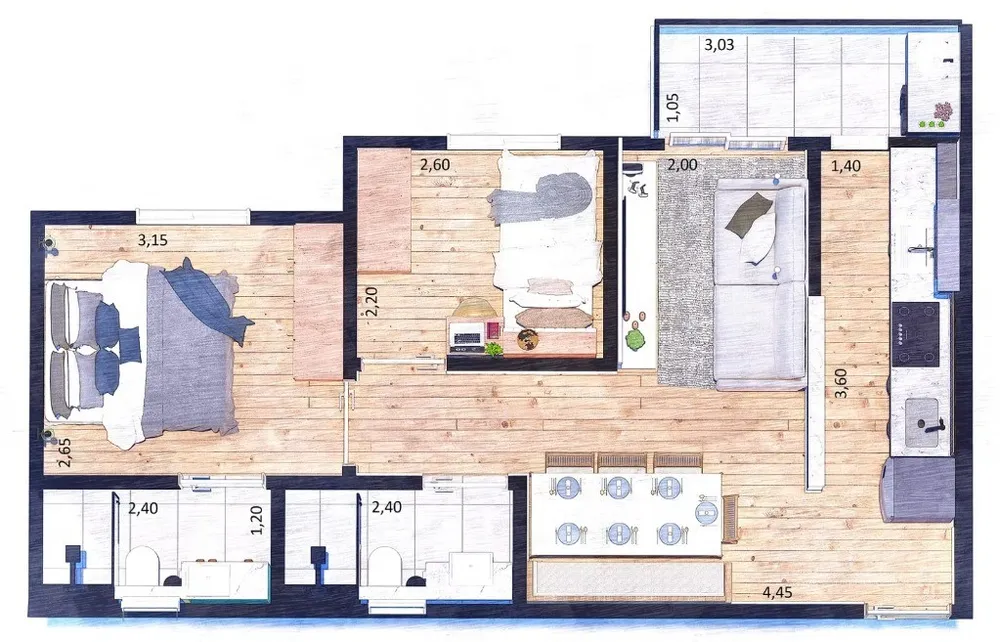 Apartamento, 2 quartos, 50 m² - Foto 6