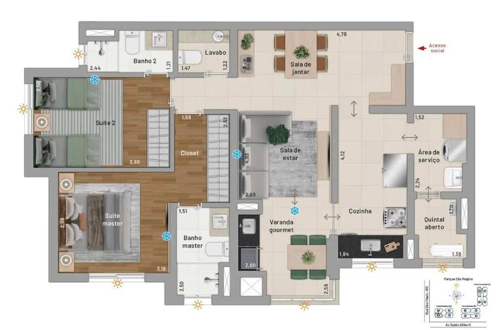 Apartamento, 2 quartos, 89 m² - Foto 4