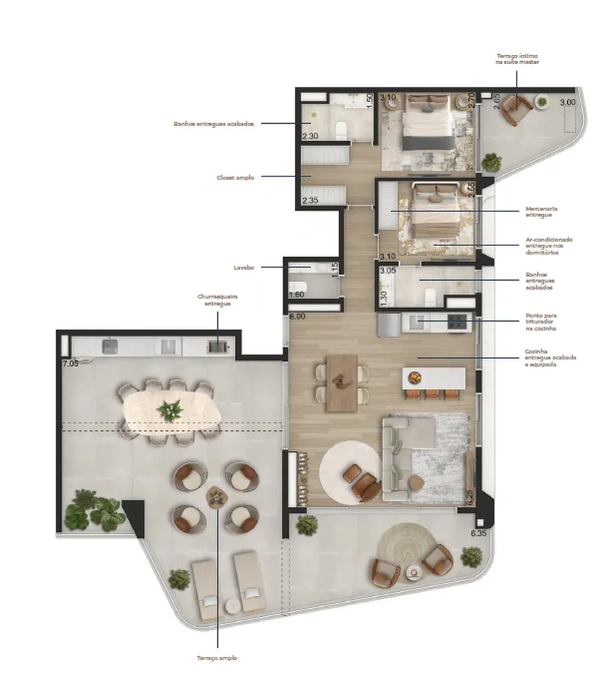 Apartamento, 1 quarto, 55 m² - Foto 3