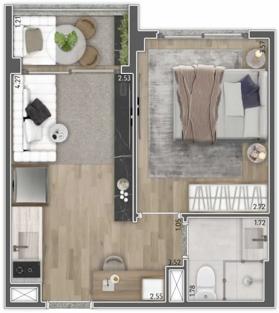 Apartamento, 1 quarto, 31 m² - Foto 2