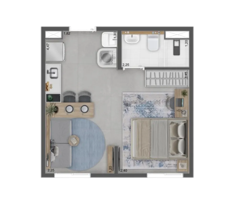Apartamento, 1 quarto, 28 m² - Foto 2