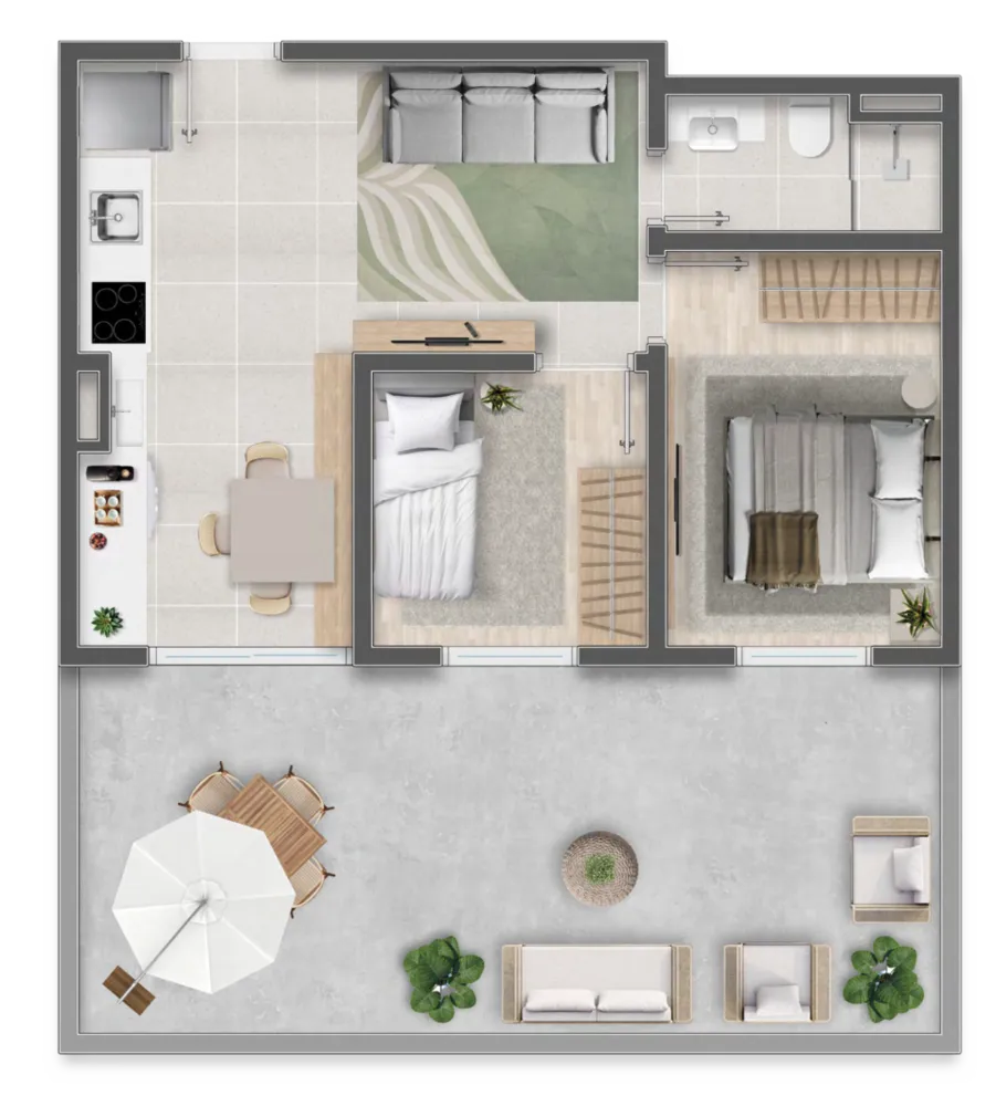 Apartamento, 2 quartos, 41 m² - Foto 3