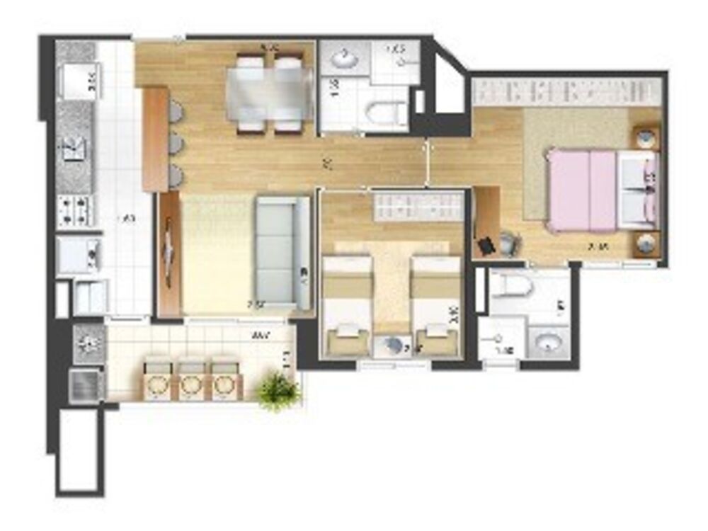 Apartamento, 2 quartos, 59 m² - Foto 7