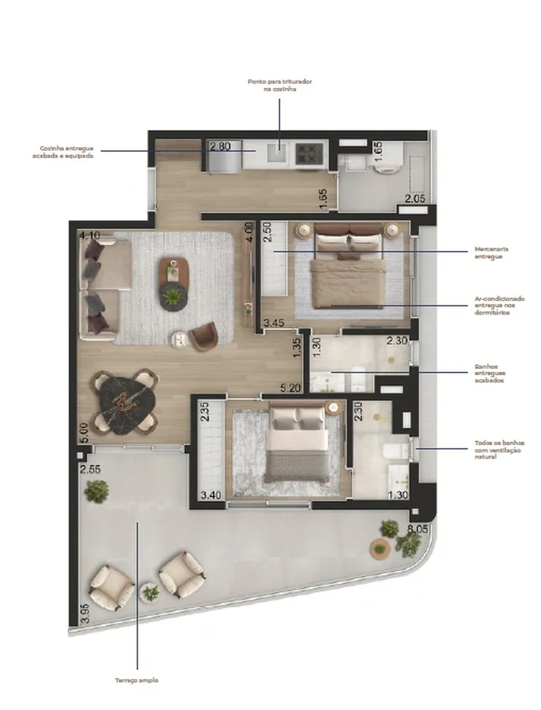 Apartamento, 2 quartos, 87 m² - Foto 8