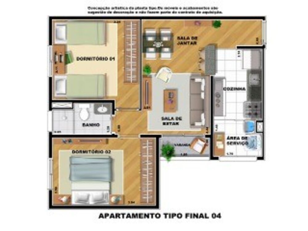 Apartamento, 2 quartos, 53 m² - Foto 2