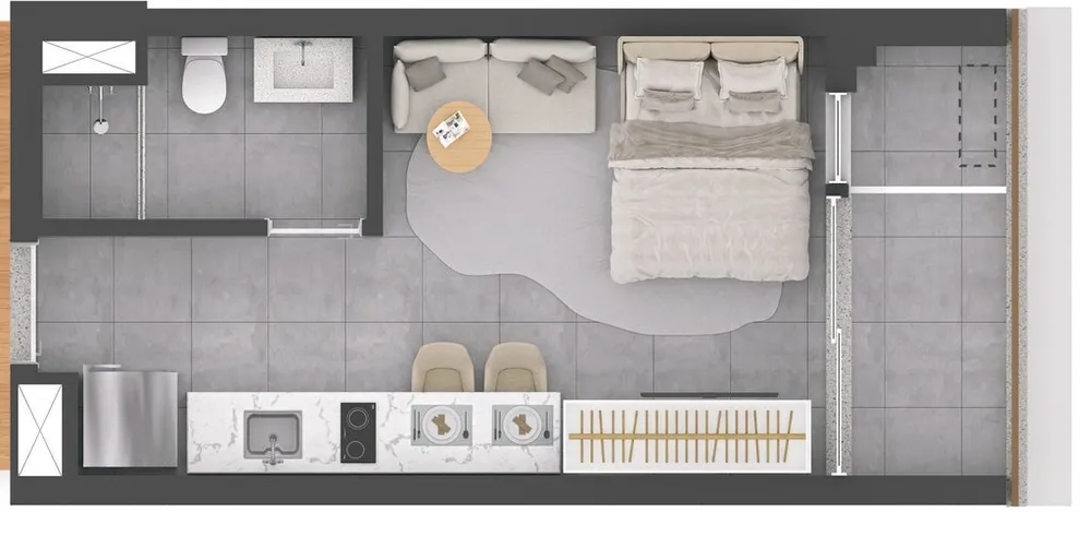Apartamento, 1 quarto, 25 m² - Foto 2