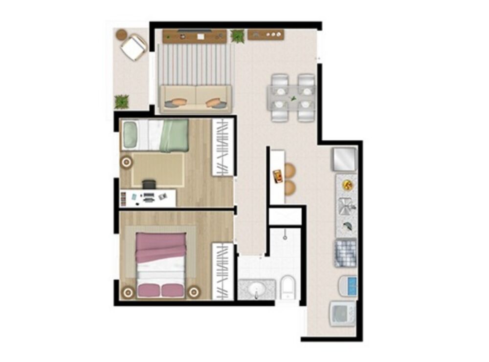 Apartamento, 2 quartos, 57 m² - Foto 3