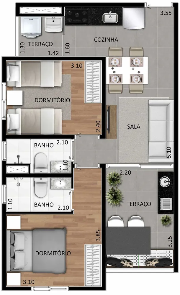 Apartamento, 2 quartos, 123 m² - Foto 4