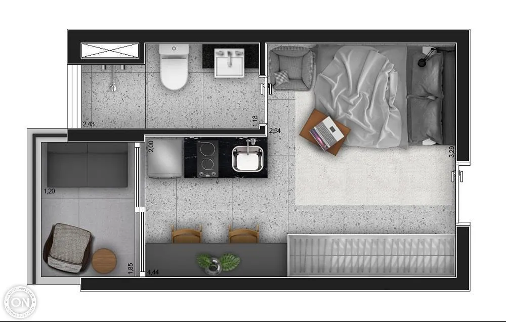 Apartamento, 1 quarto, 24 m² - Foto 4