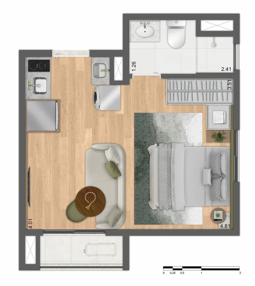 Apartamento, 1 quarto, 36 m² - Foto 8