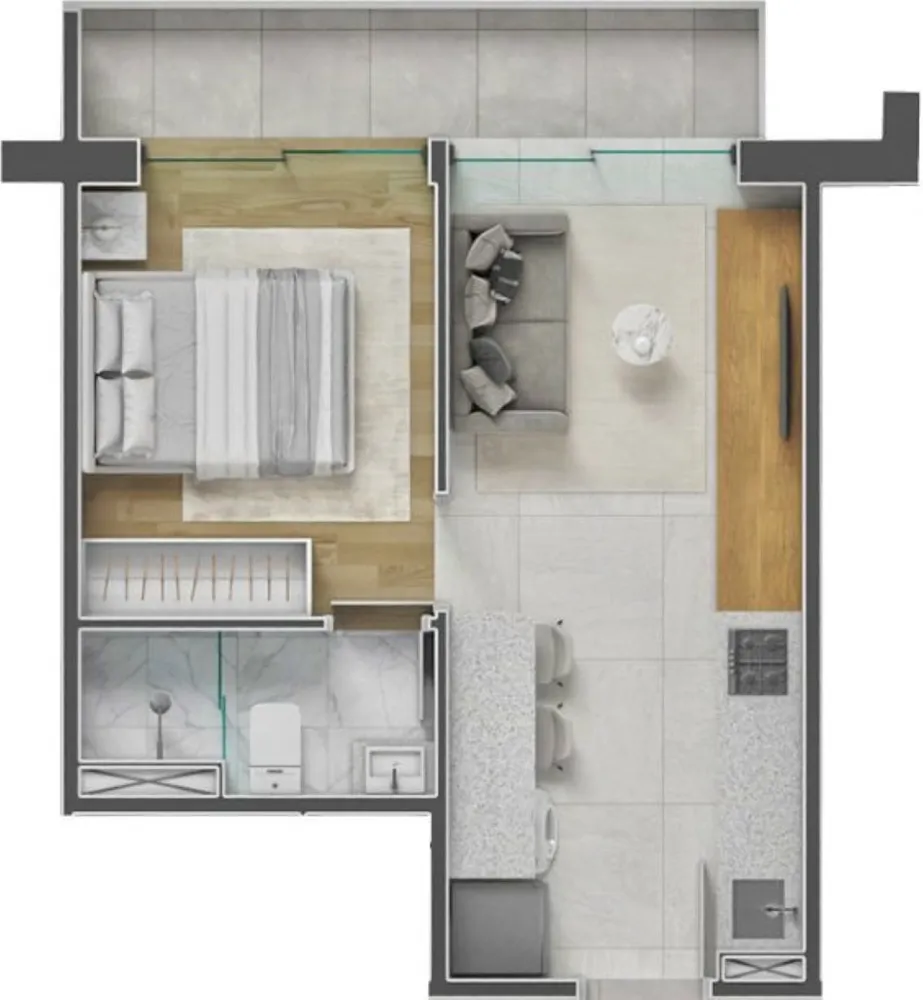 Apartamento, 1 quarto, 47 m² - Foto 8