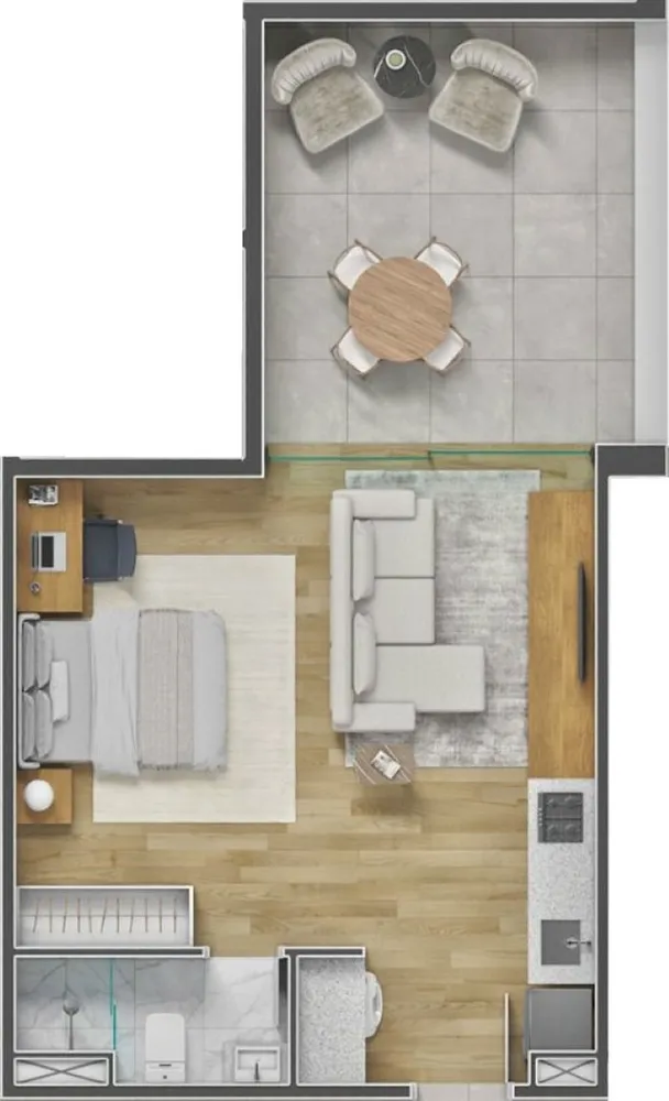 Apartamento, 1 quarto, 47 m² - Foto 4