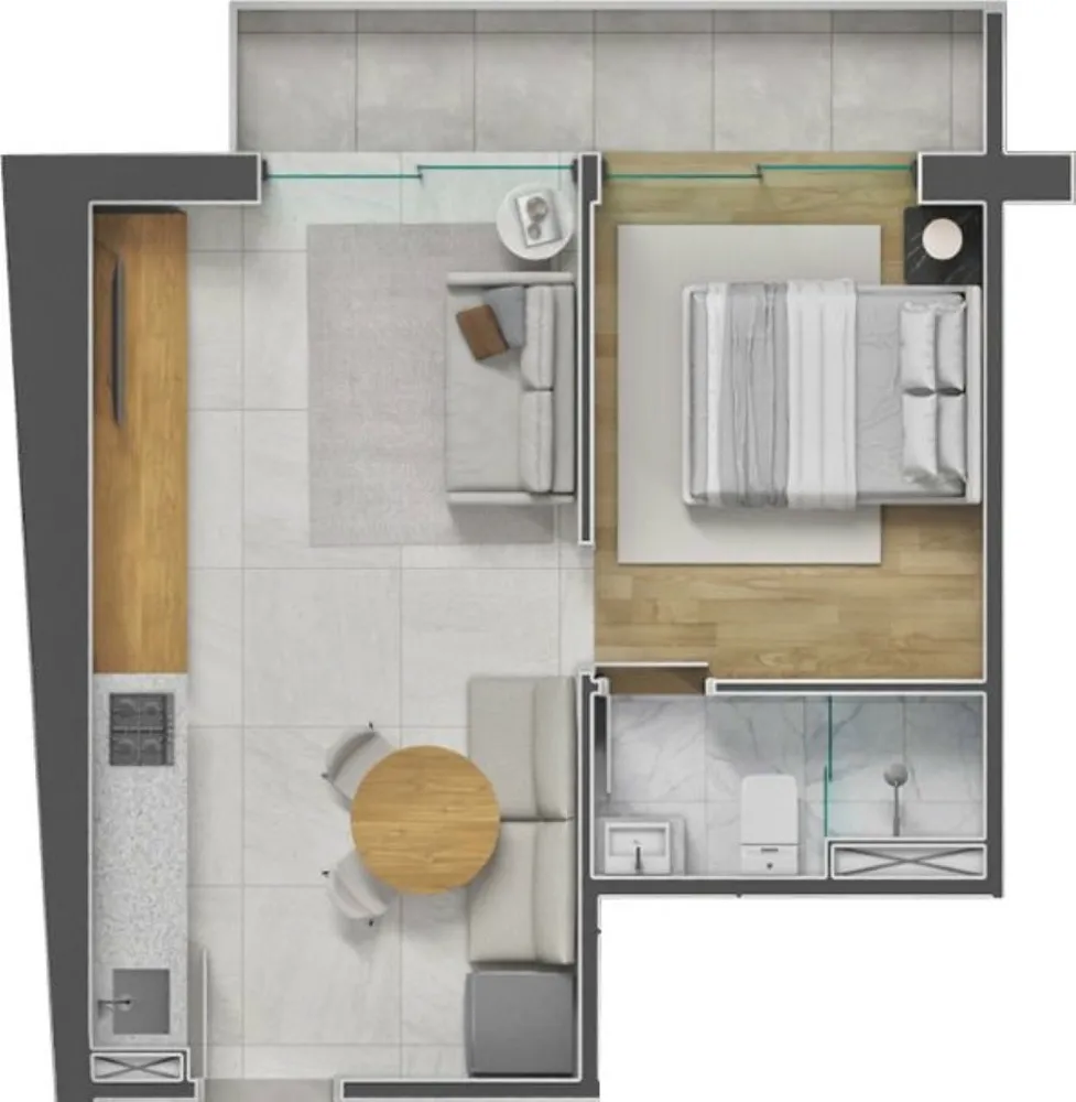 Apartamento, 1 quarto, 47 m² - Foto 7