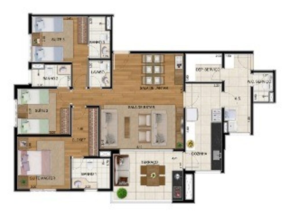 Apartamento, 3 quartos, 126 m² - Foto 1