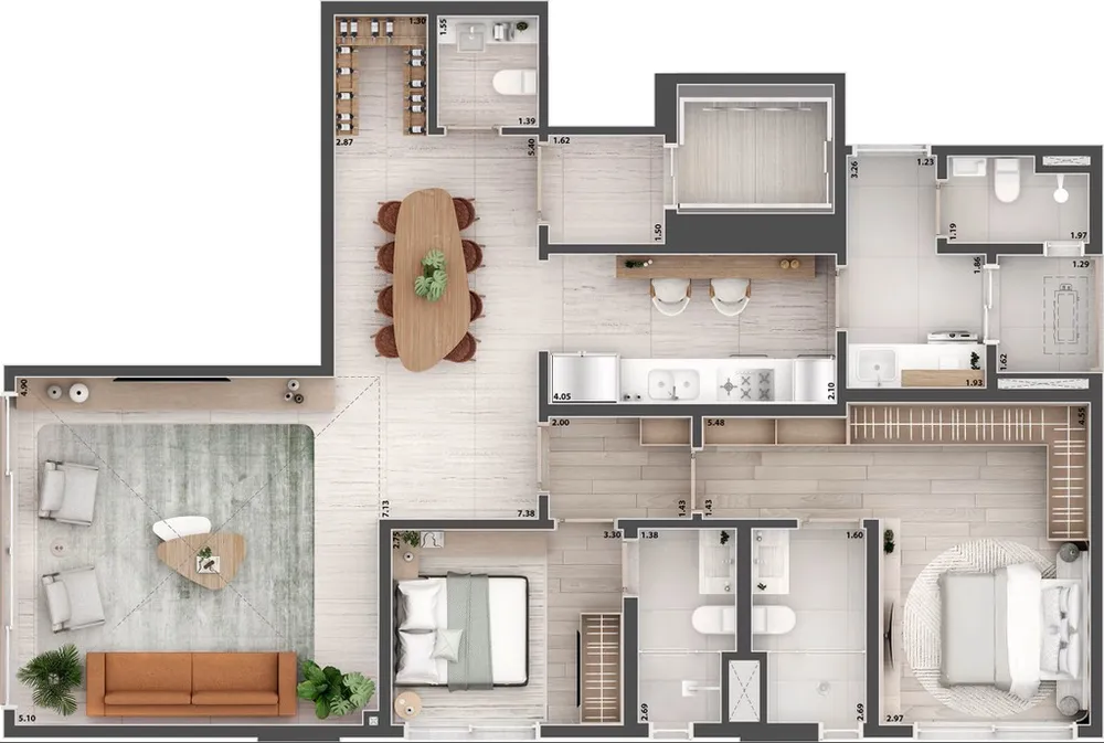 Apartamento, 3 quartos, 192 m² - Foto 4