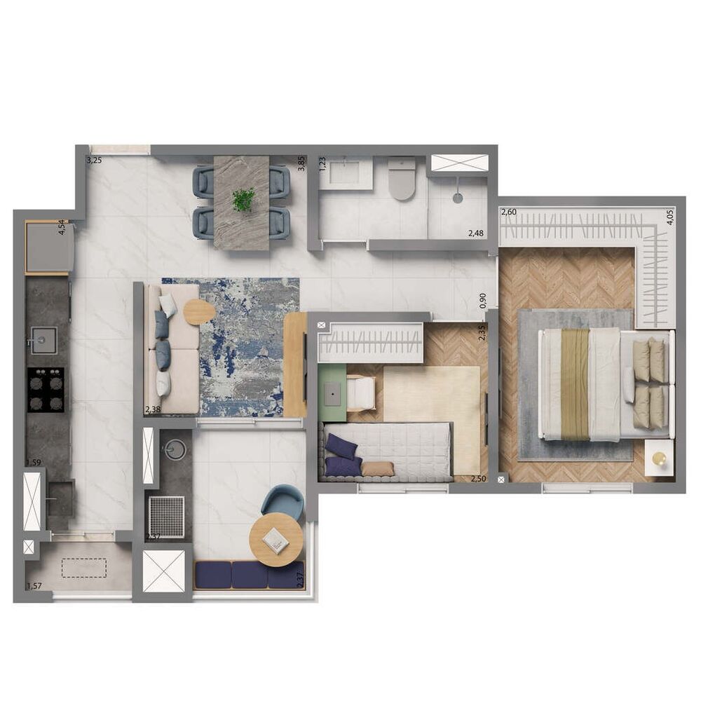 Apartamento, 2 quartos, 74 m² - Foto 4