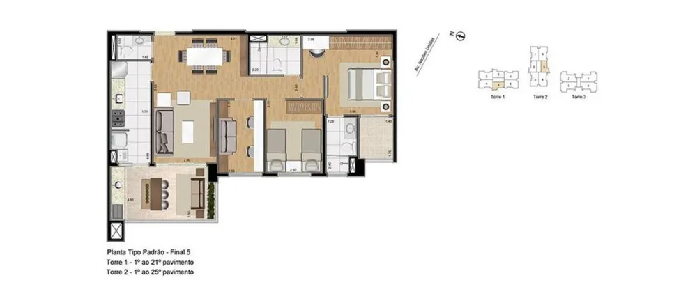 Apartamento, 3 quartos, 127 m² - Foto 3