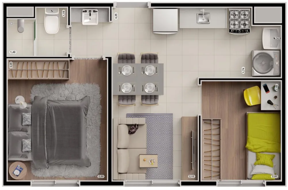 Apartamento, 2 quartos, 33 m² - Foto 11