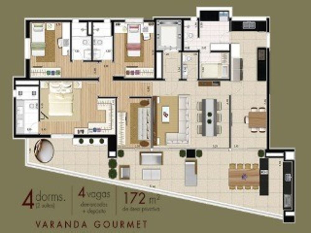 Apartamento, 3 quartos, 172 m² - Foto 7
