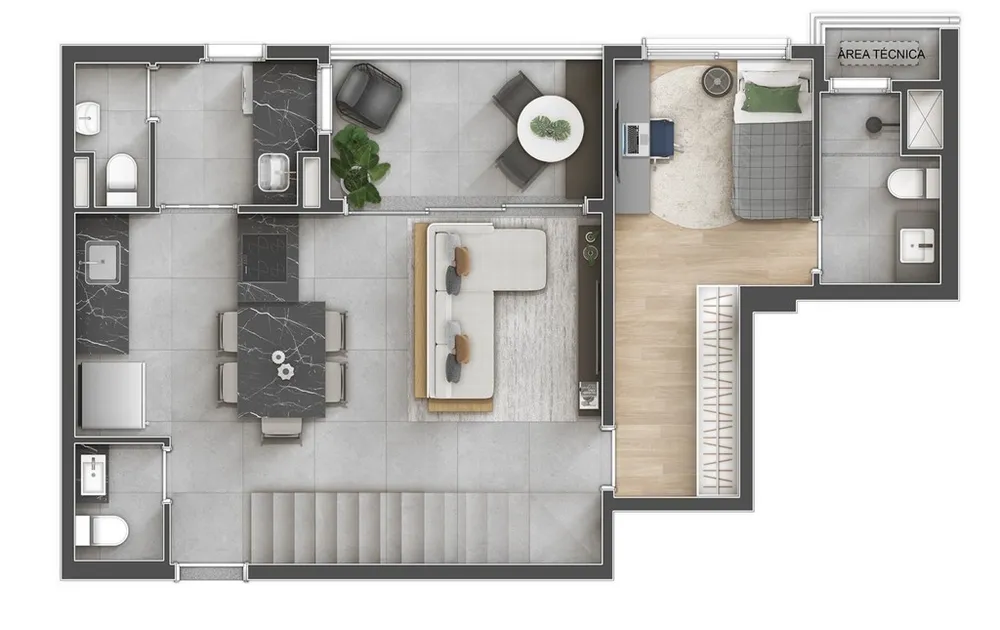 Apartamento, 2 quartos, 69 m² - Foto 2