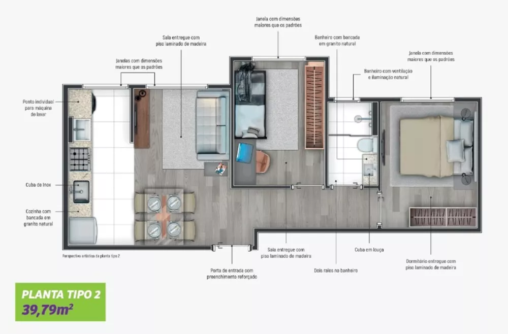 Apartamento, 2 quartos, 42 m² - Foto 27