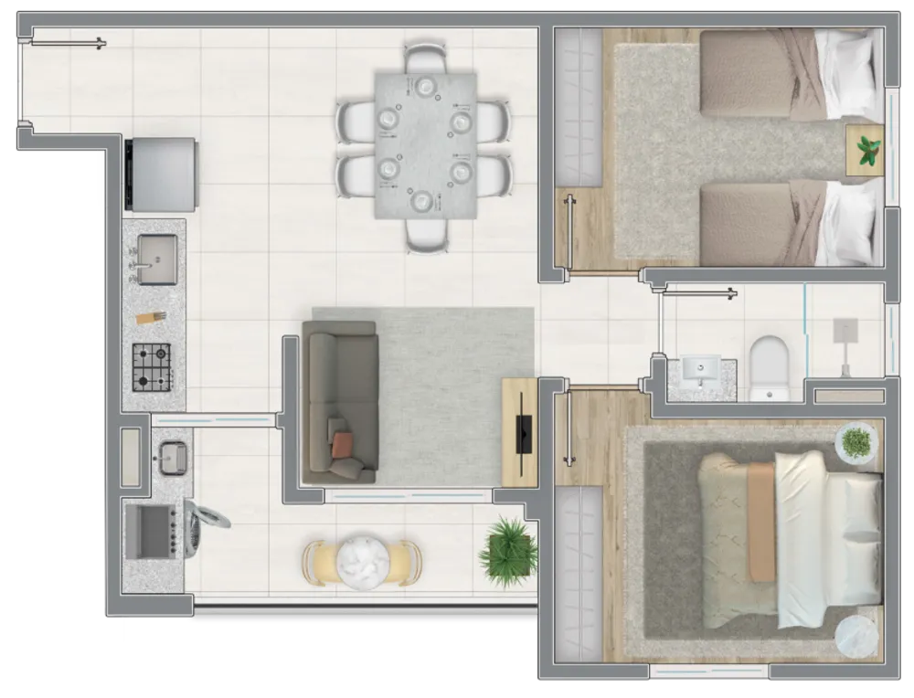 Apartamento, 2 quartos, 76 m² - Foto 7