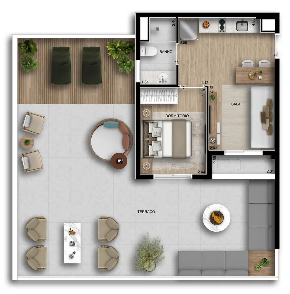 Apartamento, 1 quarto, 32 m² - Foto 4