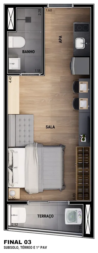 Apartamento, 1 quarto, 31 m² - Foto 6