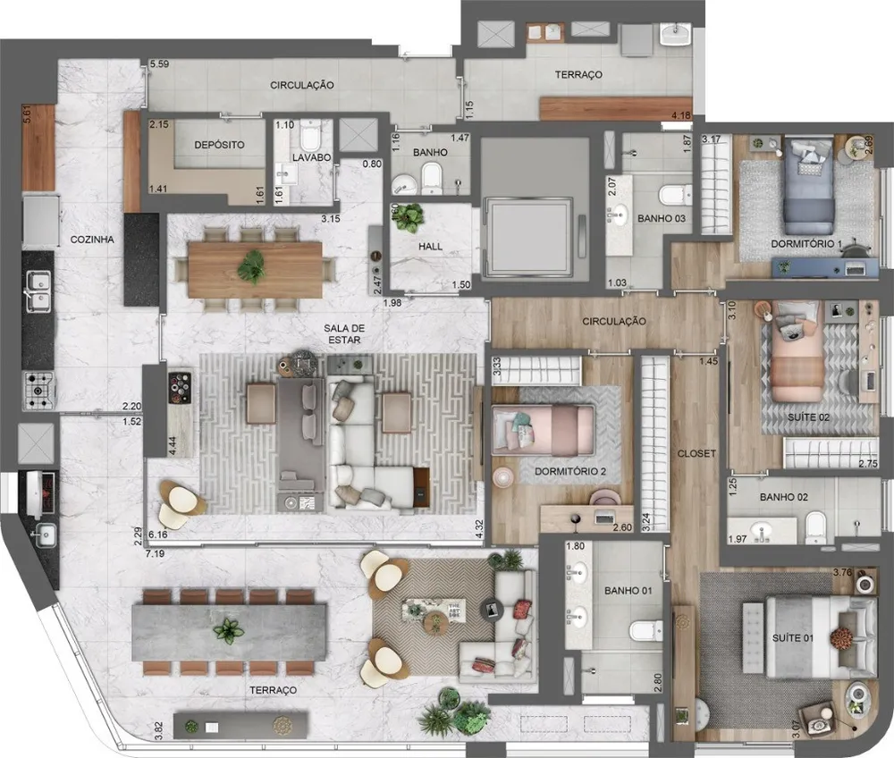 Apartamento, 4 quartos, 227 m² - Foto 4