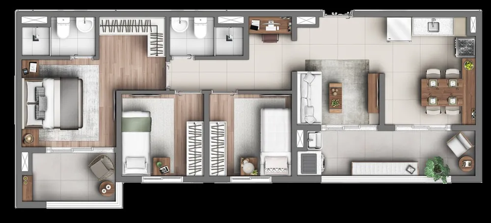 Apartamento, 2 quartos, 45 m² - Foto 2