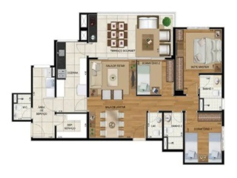 Apartamento, 3 quartos, 192 m² - Foto 3