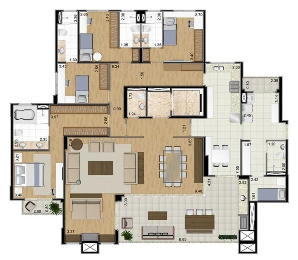 Apartamento, 4 quartos, 194 m² - Foto 35