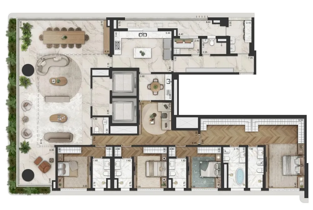 Cobertura, 4 quartos, 649 m² - Foto 8