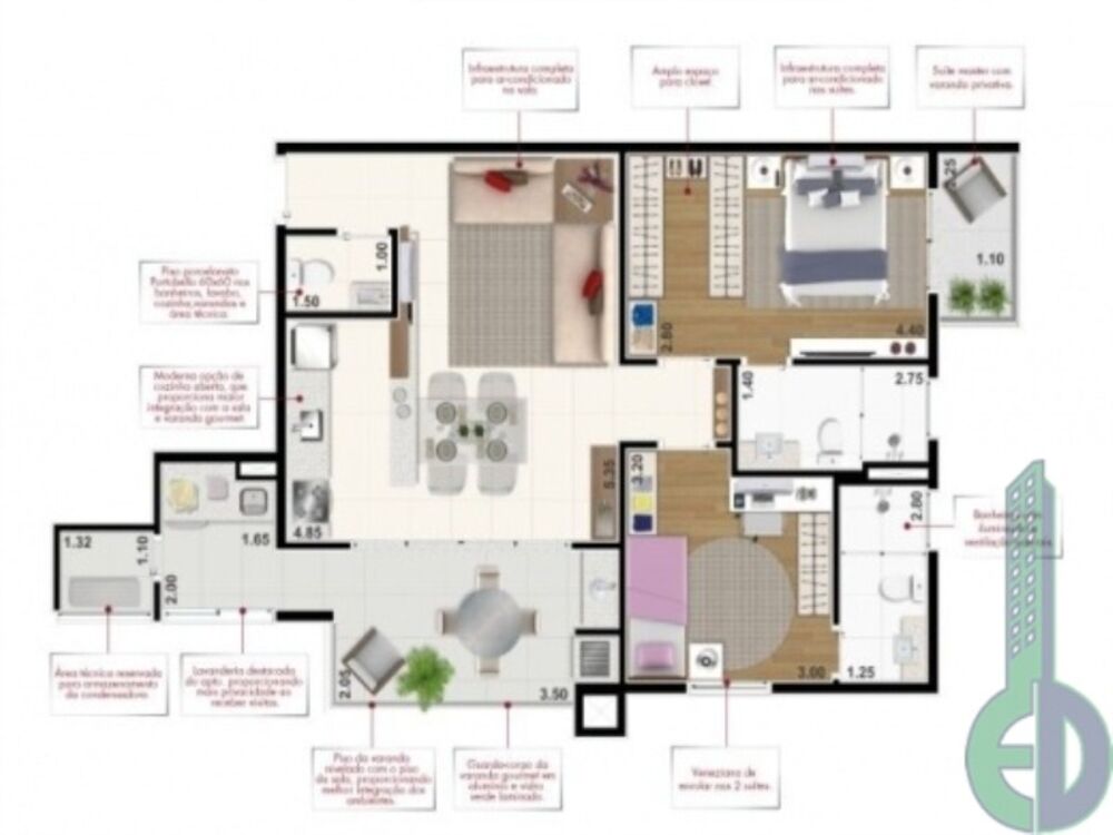 Apartamento, 2 quartos, 83 m² - Foto 17