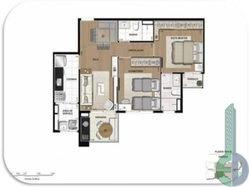 Apartamento, 2 quartos, 90 m² - Foto 3