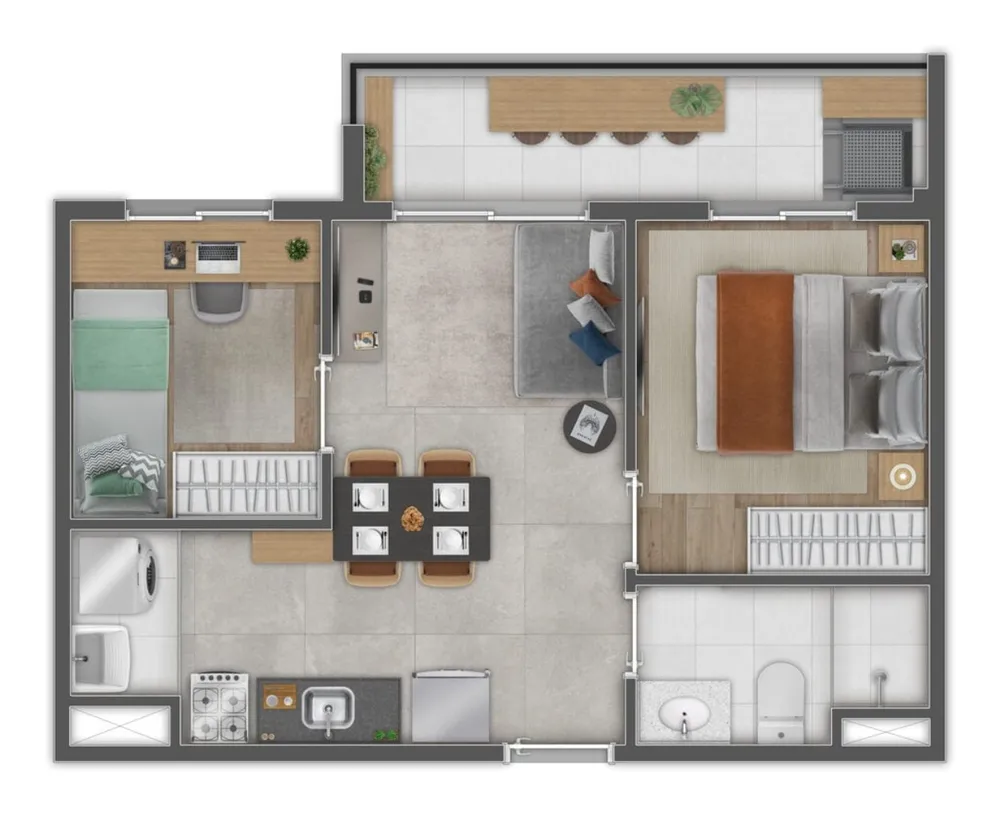 Apartamento, 2 quartos, 46 m² - Foto 4