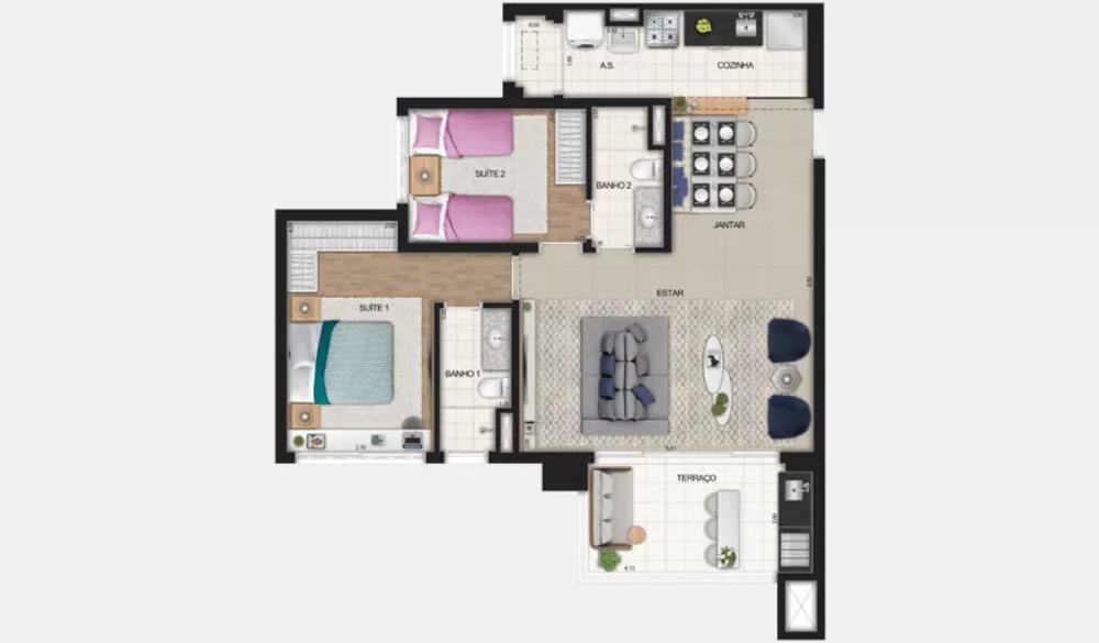 Apartamento, 2 quartos, 91 m² - Foto 12