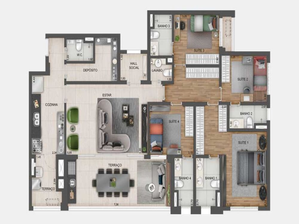 Apartamento, 3 quartos, 122 m² - Foto 8